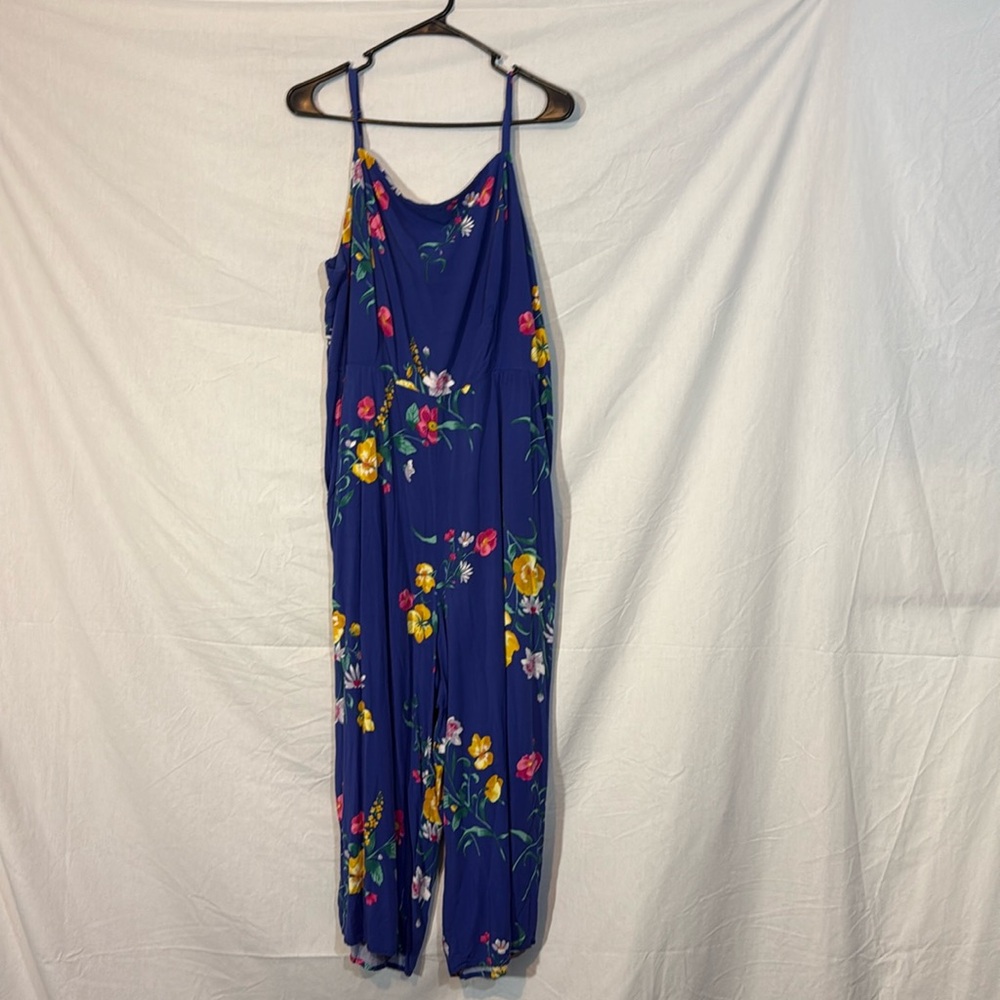 Old Navy Blue Floral Jumpsuit